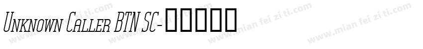 Unknown Caller BTN SC字体转换